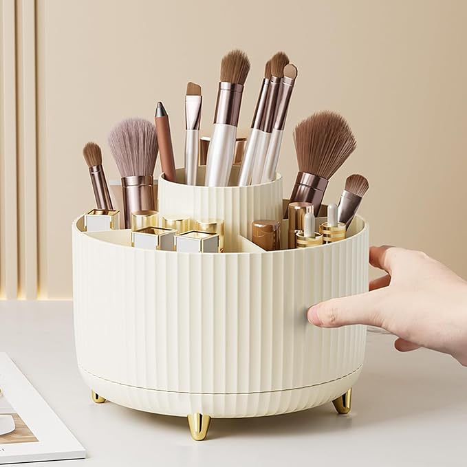 360° Rotate Makeup Brush Holder Organizer, Makeup Organizers Countertop - Image 3