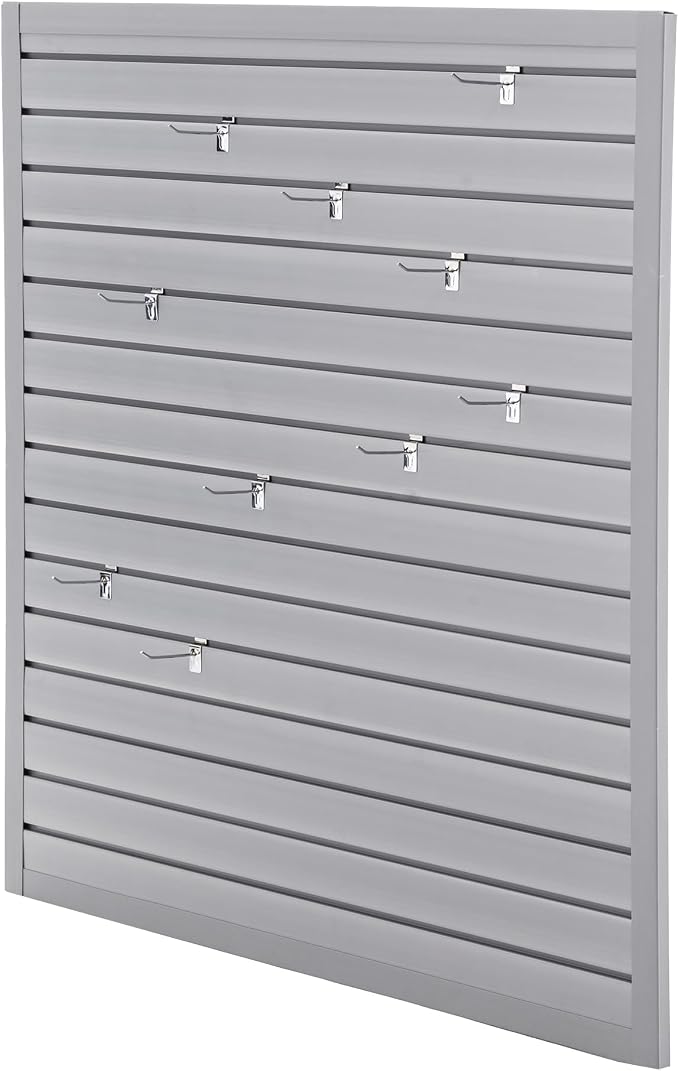 Slat Wall Paneling 4x4 FT, PVC SlatWall Panels Garage Organizer Storage System by Hohuqeri