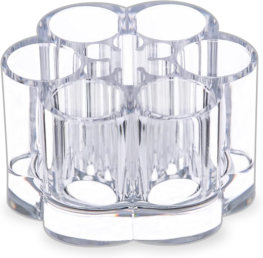 MOSIKER Acrylic Lipstick Holder, Small Flower Clear Compact Chapstick Lip Gloss by MOSIKER
