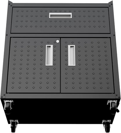 Manhattan Comfort Fortress Storage Units, Charcoal Gray - Image 8