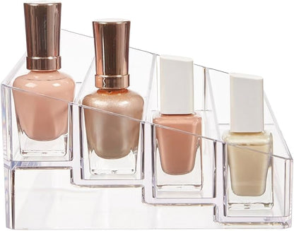STORi Multi-Level Nail Polish Bottle Holder | Clear Plastic Organizer Rack - Image 7