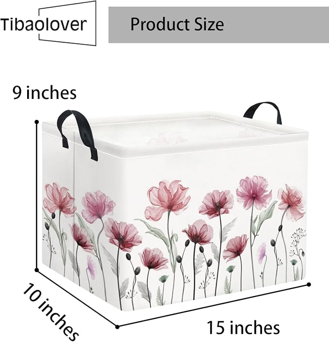 Rectangular Valentines Basket for Women Girls Storage Bin Organizer Box Shelf - Image 2
