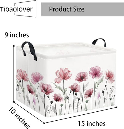 Rectangular Valentines Basket for Women Girls Storage Bin Organizer Box Shelf - Image 2