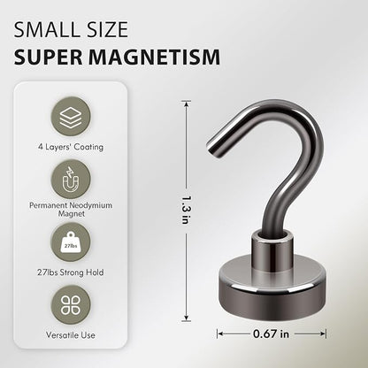 Neosmuk Magnetic Hooks, Heavy Duty 30lb+ Strong Magnet Hook - Image 6