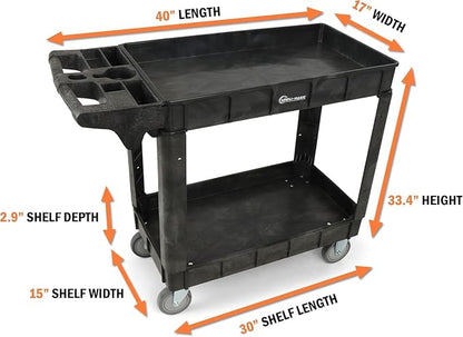 Simpli-Magic Rolling Utility Cart on Wheels, Heavy Duty - Image 2