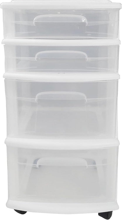 HOMZ Drawer Tower, 4-Tier Storage Cart - Image 9