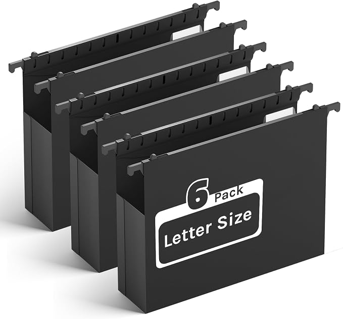 Extra Capacity Hanging File Folders Letter Size, Heavy Duty 2" Expandable Hang by Ansook