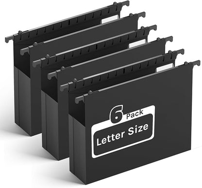 Extra Capacity Hanging File Folders Letter Size, Heavy Duty 2" Expandable Hang by Ansook