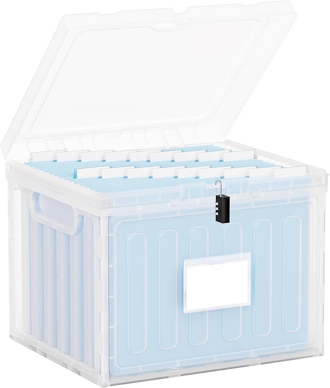 Oterri Plastic File Box with Lid by Oterri