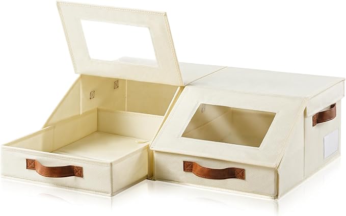 Closet Organizers and Storage, Stackable Closet Drawers, Fabric Storage Bins by Amllas