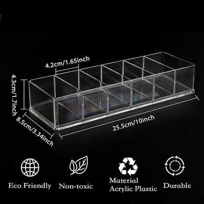 Nsmykhg Makeup Organizer Acrylic Cosmetic Storage Organizer, 6 Compartments - Image 2