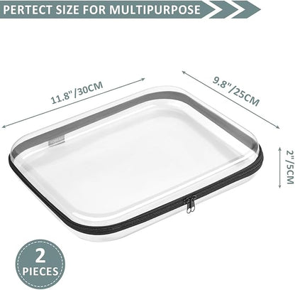 Hard Sided Clear Zipper Case for Storage- Professional-Grade Plastic Clear - Image 5