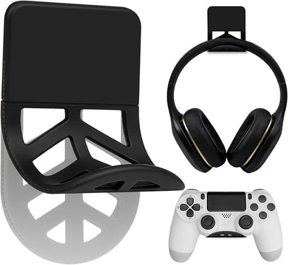 Wall Mount Headphone Stand, 2-in-1 Bendable Silicone Controller Holder by Nezylaf