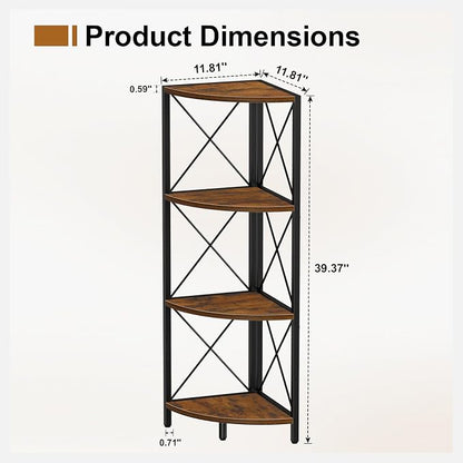 Snughome Rustic Corner Shelf Stand - Image 3