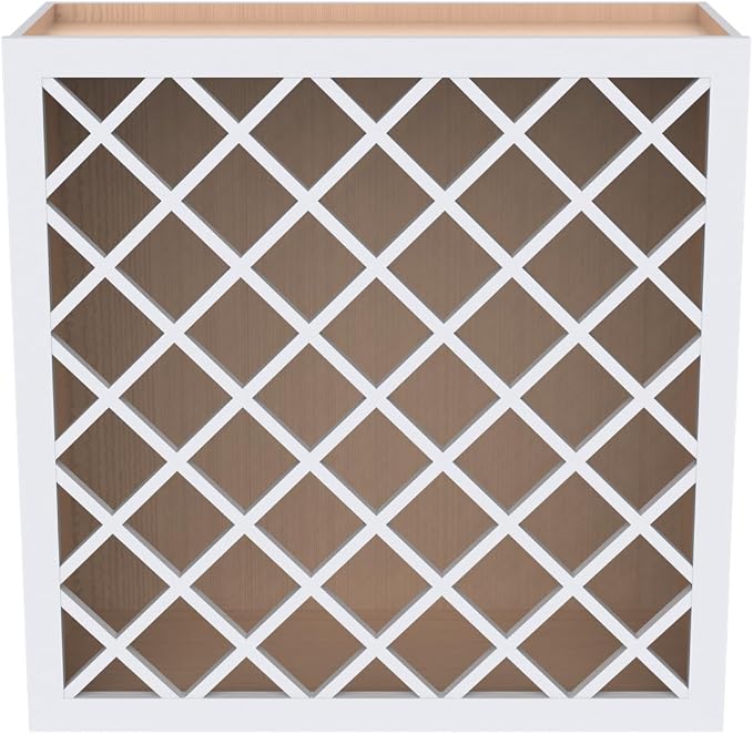 Solid Wood RTA Wine Bottle Rack Wall Cabinet - Image 4