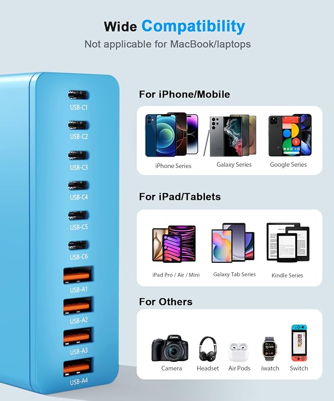 USB C Charging Station 10 Port - Image 3