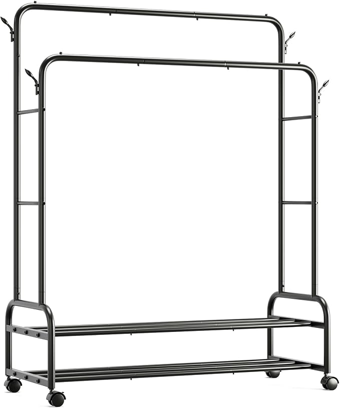 TigerParty Double Rods Clothes Rack - Image 8