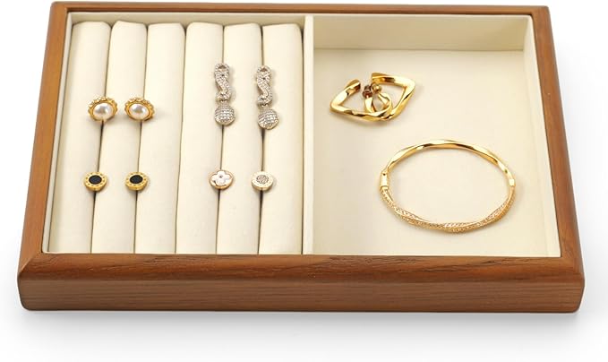 Oirlv Solid Wood Multifunctional Ring Earrings Studs Bangle Jewelry Organizer by Oirlv
