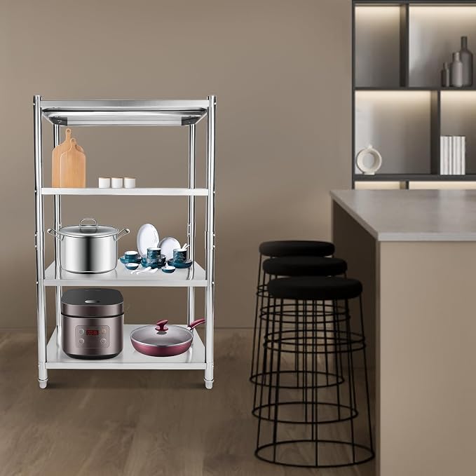 Storage Shelves, 4-Tier Wire Storage Shelves - Image 2