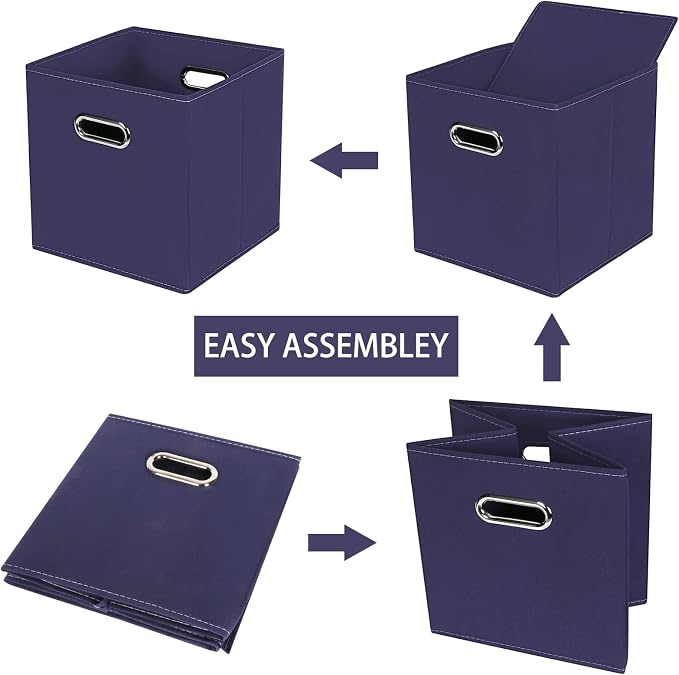 Fabric Cloth Storage Bins, Fabric Cube Bins Organizer - Image 6