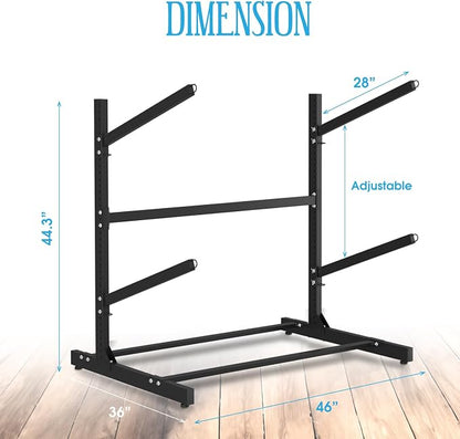 Adjustable Kayak Storage Rack, Freestanding Sup Storage Stand, Weatherproof - Image 2