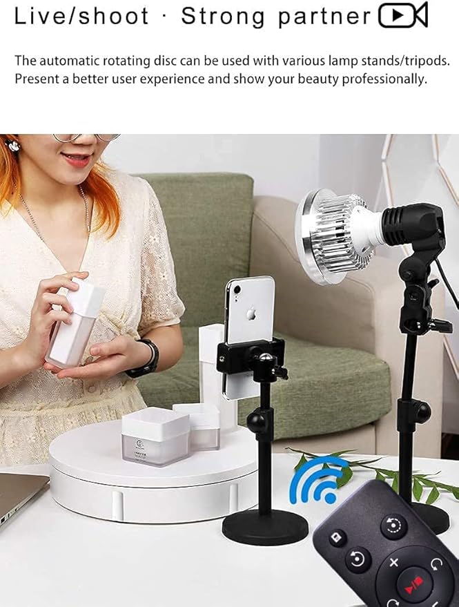 JAYEGT Motorized Rotating Display Stand, 330Lbs Load，360 Degree Electric - Image 3
