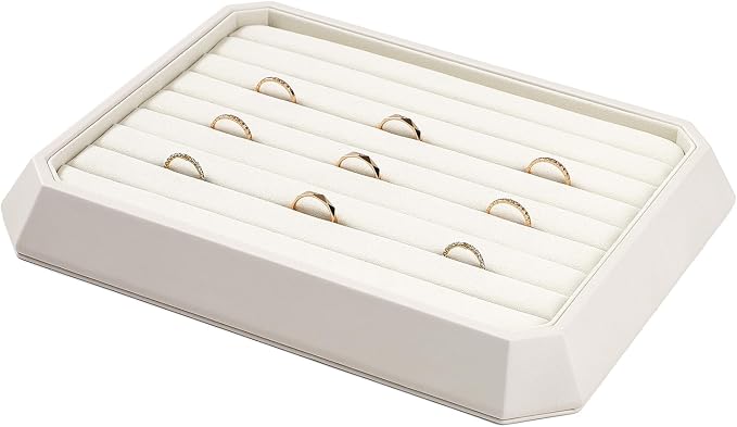 Premium PU Leather Stackable Jewelry Ring Display Tray Ring Earring Display - Image 5