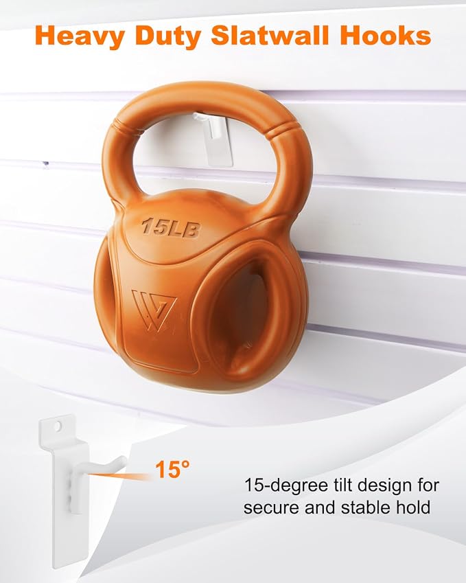 1" Slatwall Hooks, 30 Pack Slat Wall Paneling Display Hooks, Slatwall - Image 2