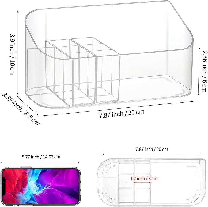 Clear Makeup Tray Holder Organizer Cosmetic Display Case, Small Makeup Organizer - Image 2