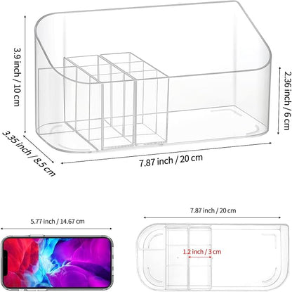 Clear Makeup Tray Holder Organizer Cosmetic Display Case, Small Makeup Organizer - Image 2