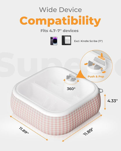 Organizer Tray with Adjustable Phone & Kindle Stand, Waterproof Storage Basket - Image 4