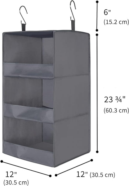 GRANNY SAYS 3-Shelf Hanging Closet Organizer and Storage, Collapsible Hanging - Image 3