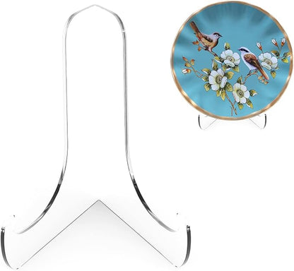 Boloyo 60-Degree Angle Acrylic Plate Display Stand, 4.5 Inch 2PC Clear Acrylic by BoloyoAcrylicDisplayEasel