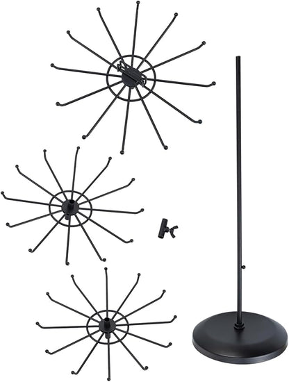 MyGift 3 Tier Classic Large Black Metal Jewelry Tree Holder Organizer - Image 9