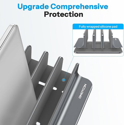 OMOTON Vertical Laptop Stand, Desktop Aluminum Mac Book Stand - Image 3