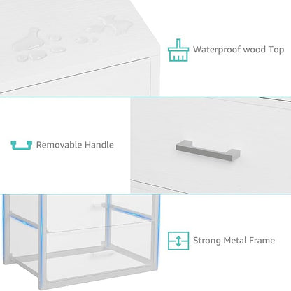 BOLUO Closet Drawers White 3 Drawer Dresser - Image 8
