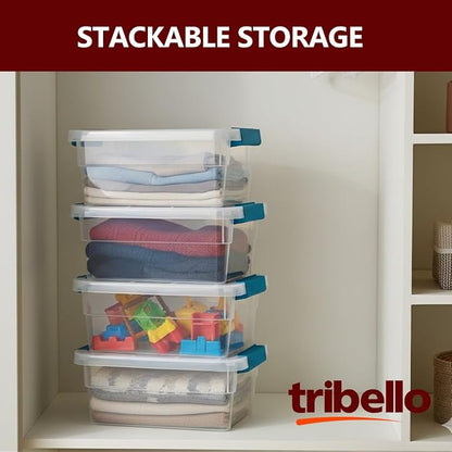 Tribello Clear Plastic Storage Bins - Image 4