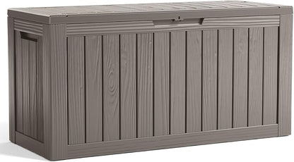 90 Gallon Resin Deck Box, Lockable Patio Outdoor Storage Box - Image 7