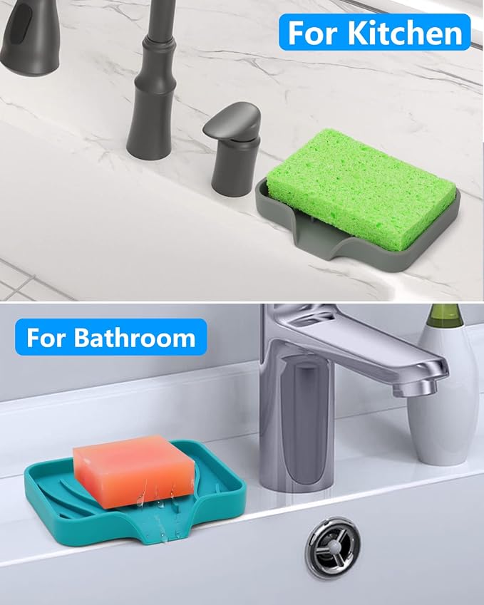 3-Pack Silicone Soap Dish Set – Bar Soap Holder - Image 7