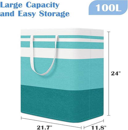 BlissTotes 3-Pack Laundry Basket, Freestanding＆Waterproof Laundry Hamper - Image 2