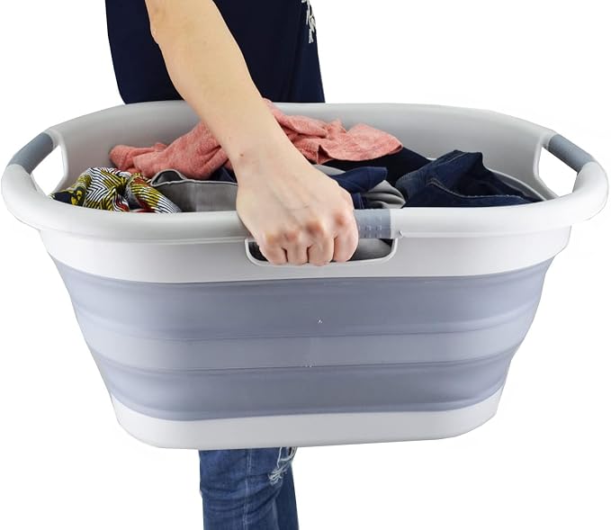SAMMART 40L Collapsible Plastic Laundry Washing Tub - Image 6