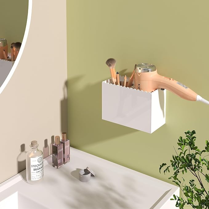 Hair Tool Organizer, Wall Mount Hair Dryer Holder - Image 7