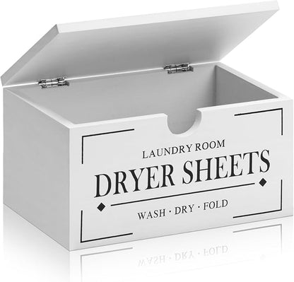 HouseJoy Dryer Sheet Holder-White Dryer Sheet Container by HouseJoy