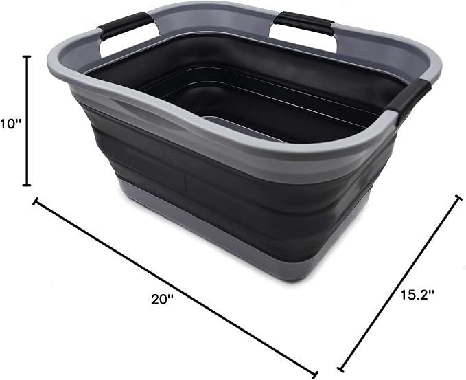 SAMMART 30L Collapsible Plastic Laundry Basket - Image 8