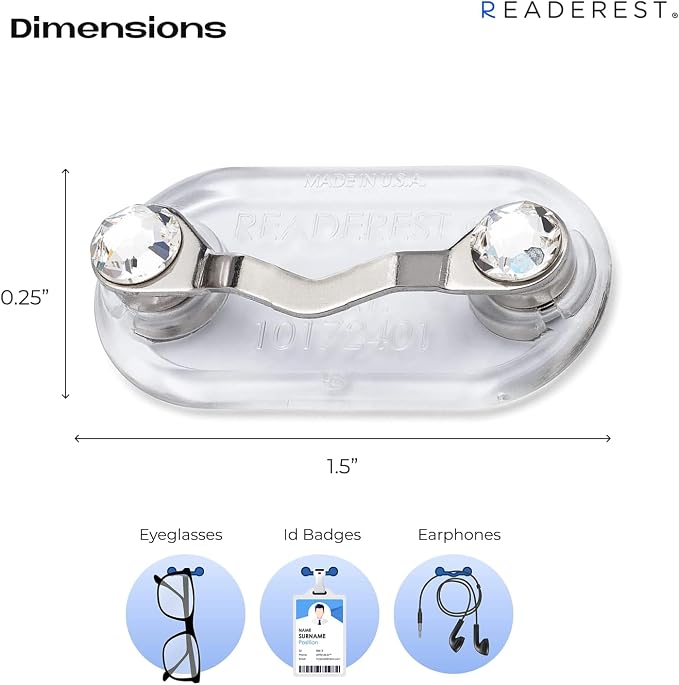 Readerest Magnetic Eyeglass Holder, Eyewear Shirt Clip - Image 3