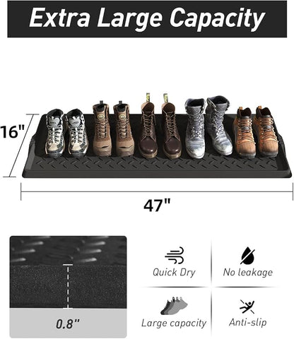 SUPENUIN Extra Large Boot Tray 48 Inch Boot Storage Heavy Duty Rubber Mats - Image 2