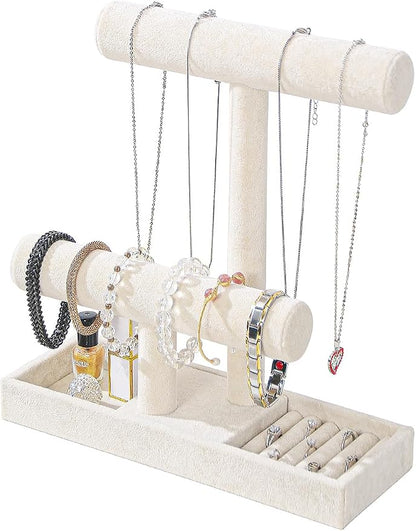 Coward 2 Tier Necklace Bracelet Holder Organizer by FocusOnJewelryDisplay15yrs