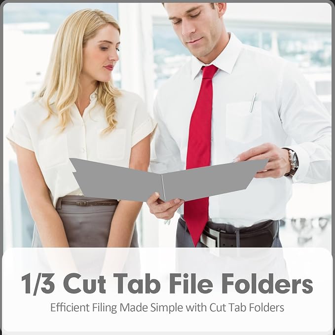 File Folder, PANDRI 120 Pack File Folder, 1/3 Cut Tab, Letter Size, Filing - Image 6