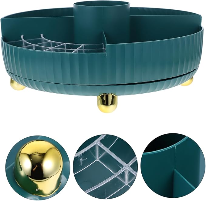 Rotating Makeup Organizer Vanity Skincare Storage Box Makeup Organizer Tray - Image 6