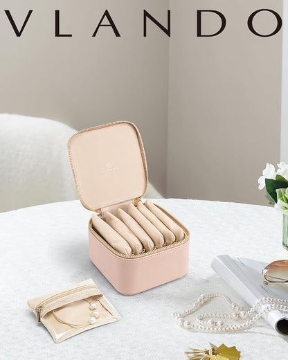 Vlando Small Jewelry Box Organizer, Travel Jewelry Storage - Image 2